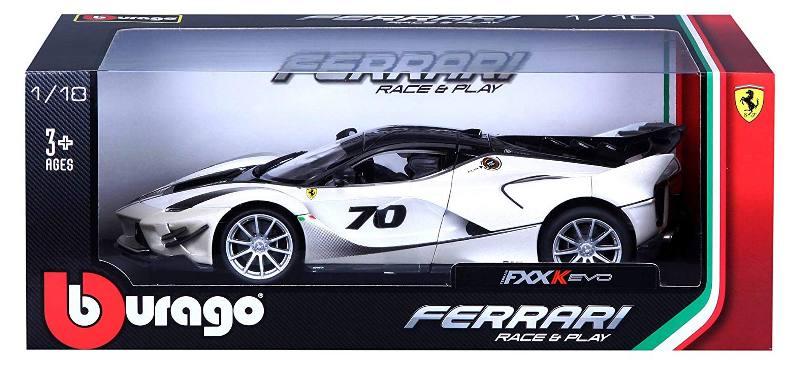 1/18 Ferrari R & P Ferrari FXX K EVO #70 Pearl White bburago