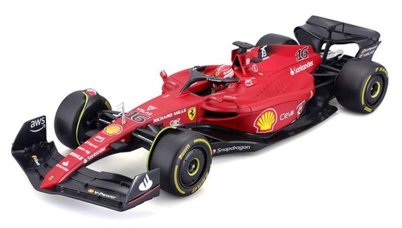 1/18 FERRARI F1-75 (2022) (WITH HELMET) #16 (LECLERC) -1:18 bburago