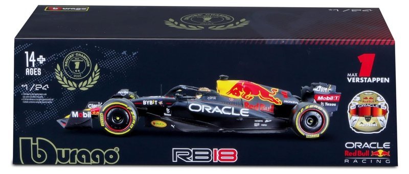 1/24 Oracle Red Bull Racing RB18 (with helmet) #1 Max Verstappen bburago