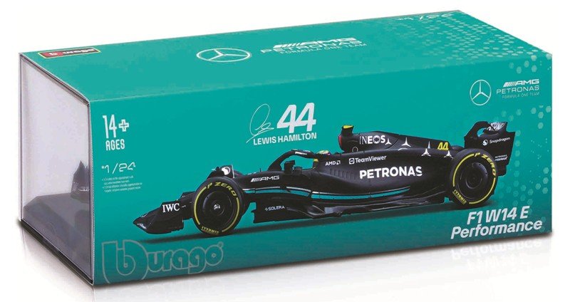 1/24 Mercedes-AMG F1 W14 E Performance (with helmet) #44 Lewis Hamilton bburago