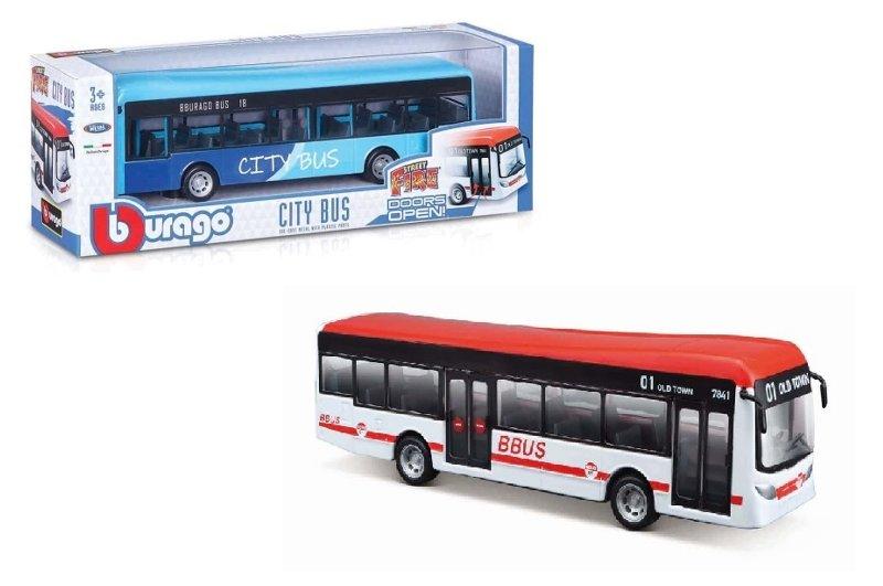 19 cm City Bus Blue (#18), Red/White (#01) bburago