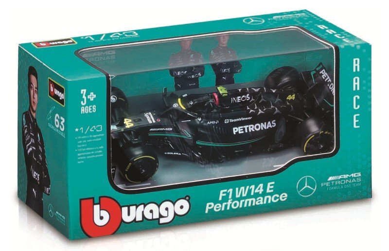 1/43 RACE F1 - Mercedes-AMG F1 W14 E Performance (2023) - #44 (Lewis Hamilton) bburago