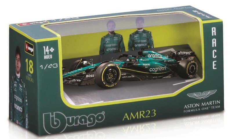 1/43 RACE - Aston Martin AMR23 (2023) - #14 (Fernando Alonso) bburago