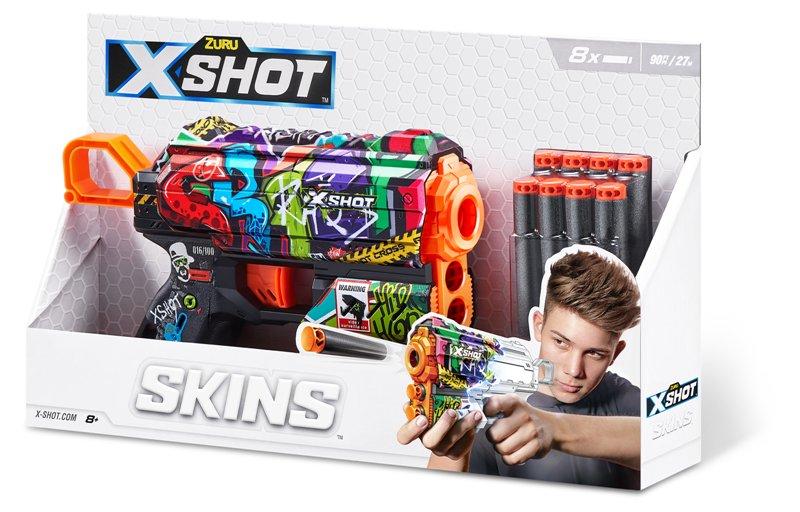 X-SHOT Skins Flux(8 Darts) Open Box,Bulk Zuru