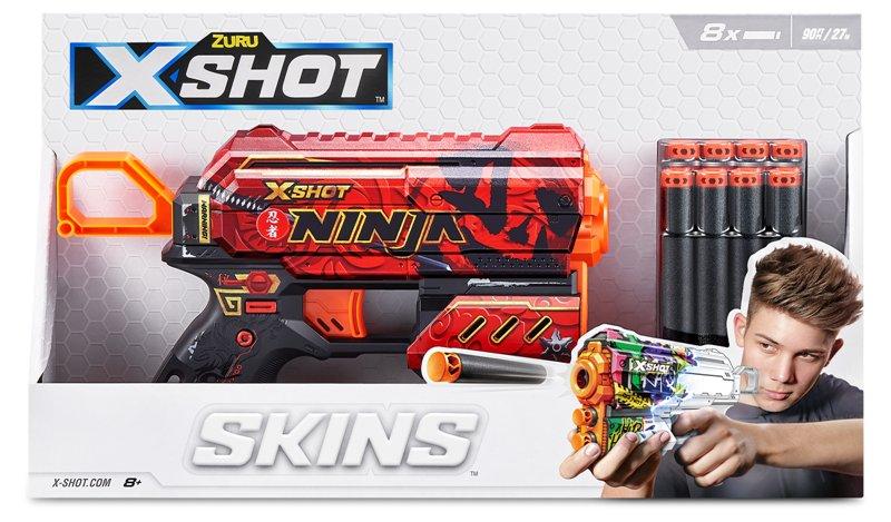 X-SHOT Skins Flux(8 Darts) Open Box,Bulk Zuru