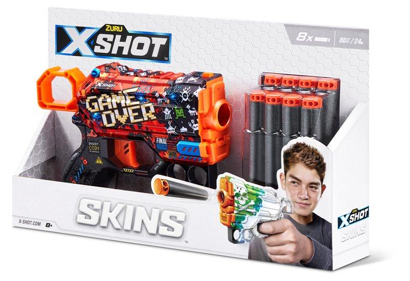 X-SHOT Skins Menace(8 Darts) Open Box,Bulk Zuru