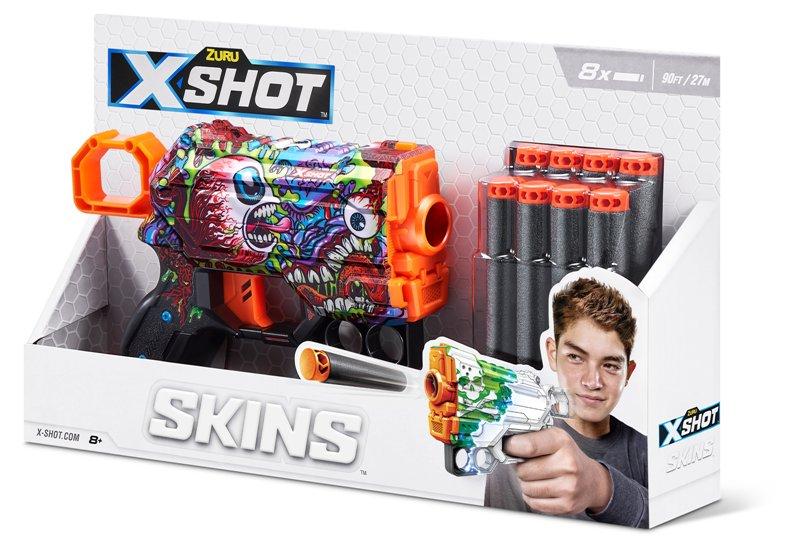 X-SHOT Skins Menace(8 Darts) Open Box,Bulk Zuru