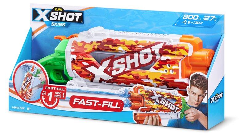 X-SHOT WATER Pump Action Fast-Fill Skins Open Box,Bulk Zuru