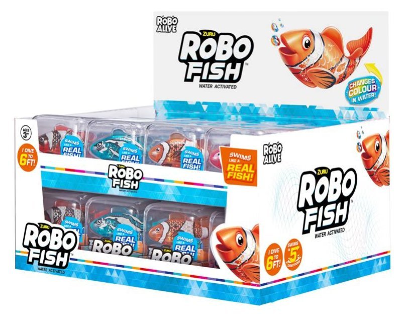 ROBO ALIVE Robotic-Robo Fish S3,24pcs/PDQ Zuru