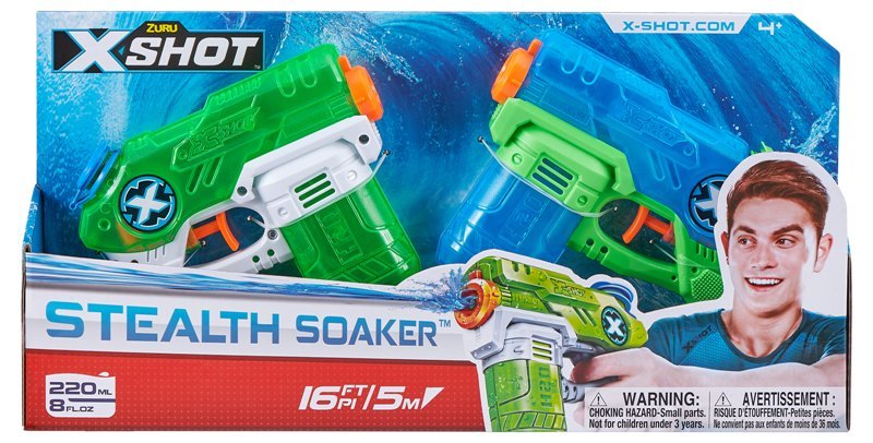 X-SHOT WATER WATER WARFARE-WATER BLASTER-Double Small Stealth Soaker Zuru