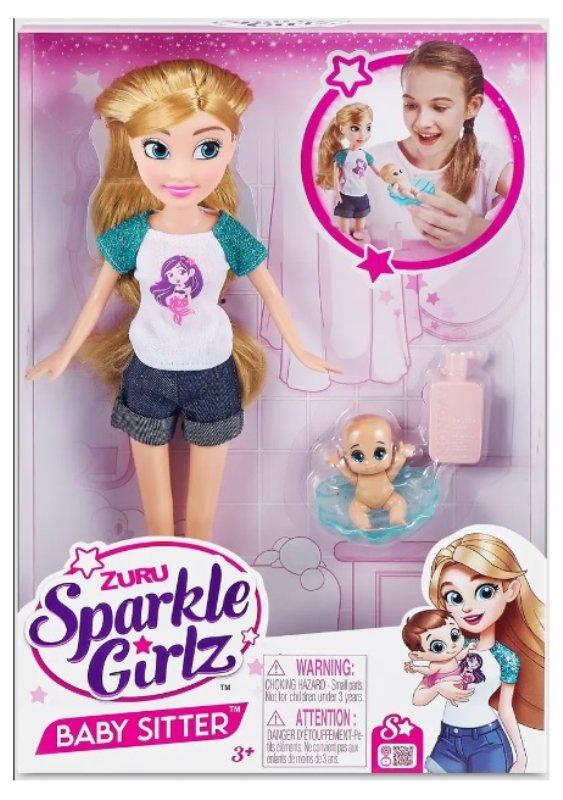 SPARKLE GIRLZ 10.5'' Baby Sitter Set Window Box,Bulk Zuru