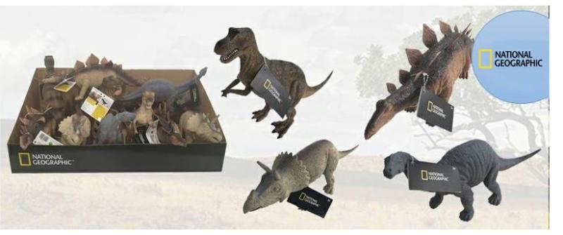 DISP.ANIMALI 4 SOGGETTI DINOSAURI 30.5CM ASSORTITI NHT01007/8/9/10 old-toys