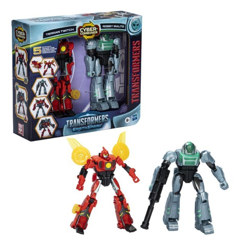 TRA EARTHSPARK CYBER-COMBINER TWITCH & ROBERT hasbro