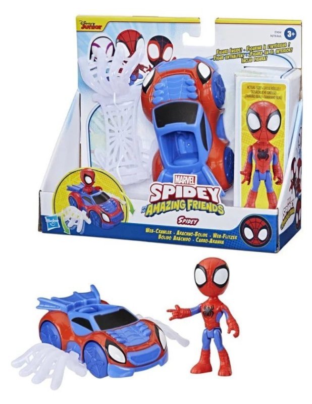 SPIDEY VEICOLO CON PERSONAGGIO E ACCESSORI - SPIDEY WEB hasbro