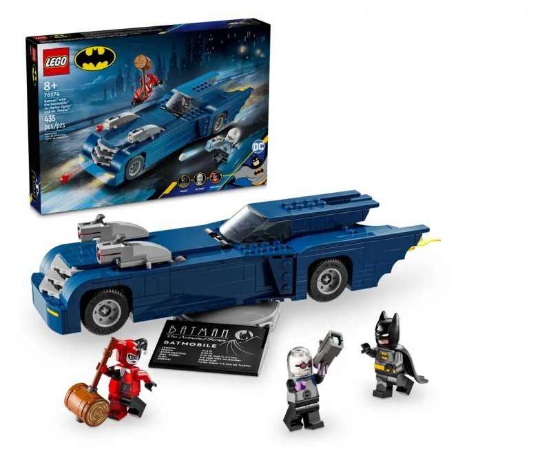Batman con Batmobile vs. Harley Quinn e Mr. Freeze lego