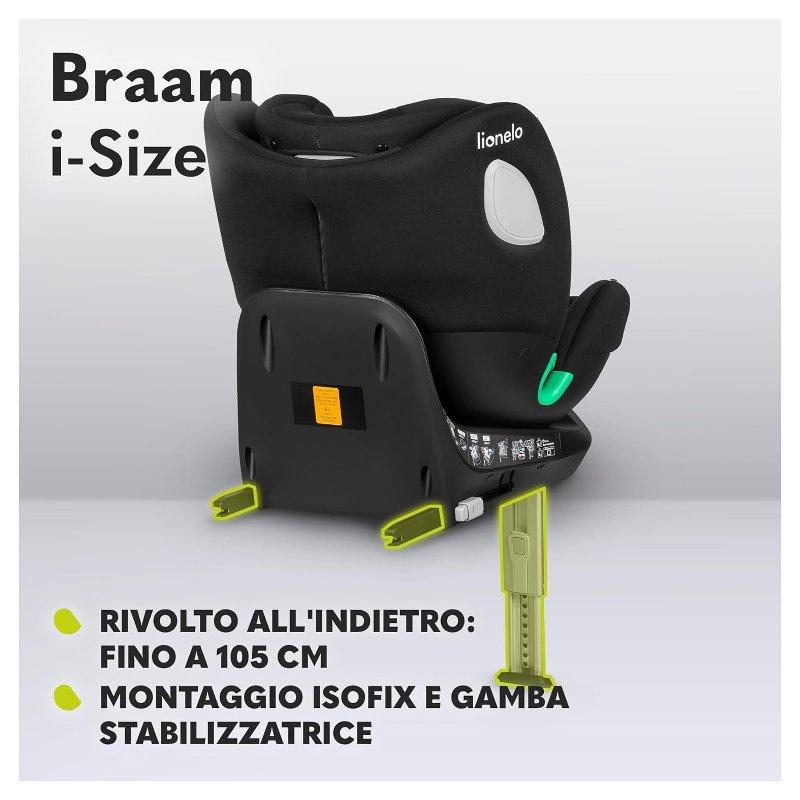 Car seat Braam 40-150cm (LO-BRAAM-I-SIZE-BLACK-CARBON) BrandLine Group SPZOO (Lionelo)