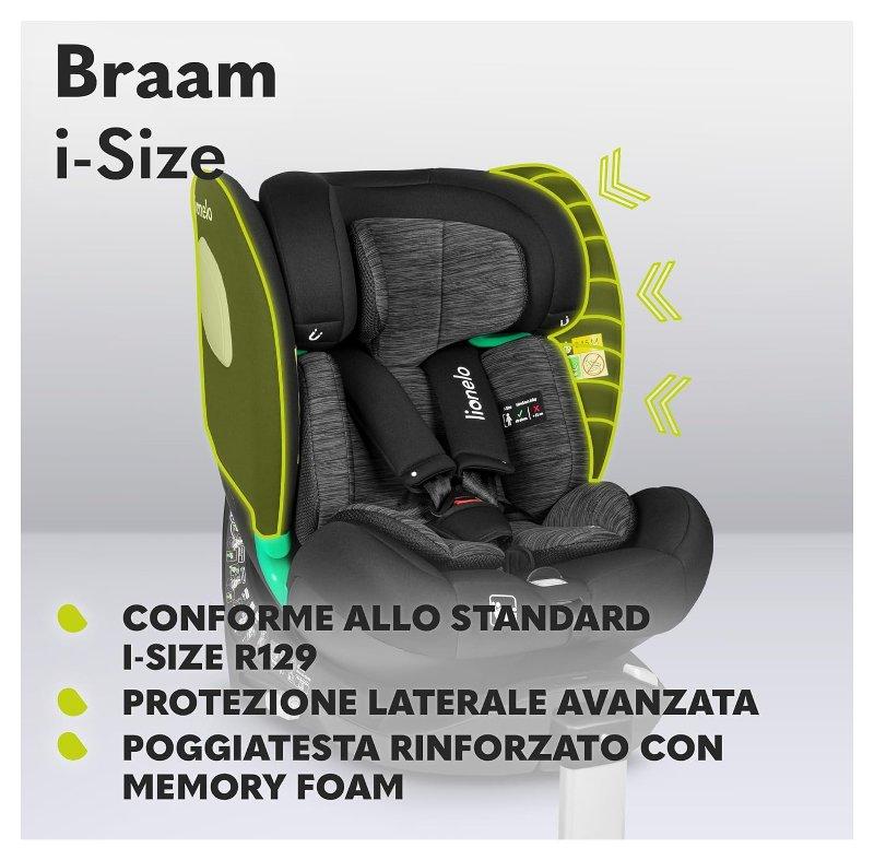 Car seat Braam 40-150cm (LO-BRAAM-I-SIZE-BLACK-CARBON) BrandLine Group SPZOO (Lionelo)