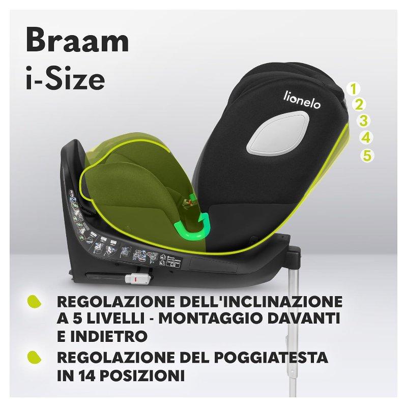 Car seat Braam 40-150cm (LO-BRAAM-I-SIZE-BLACK-CARBON) BrandLine Group SPZOO (Lionelo)