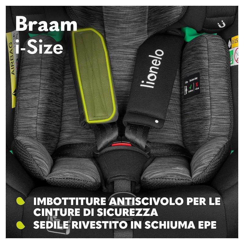 Car seat Braam 40-150cm (LO-BRAAM-I-SIZE-BLACK-CARBON) BrandLine Group SPZOO (Lionelo)