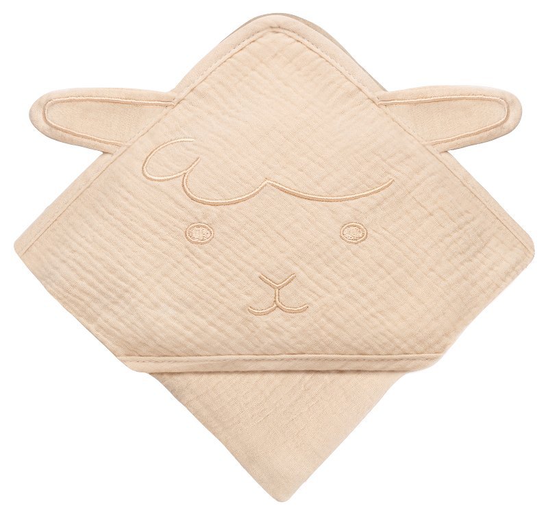 Hooded Towel (LO-MUSLIN-HOODED-TOWEL-BEIGE-SAND) BrandLine Group SPZOO (Lionelo)