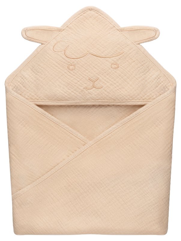 Hooded Towel (LO-MUSLIN-HOODED-TOWEL-BEIGE-SAND) BrandLine Group SPZOO (Lionelo)