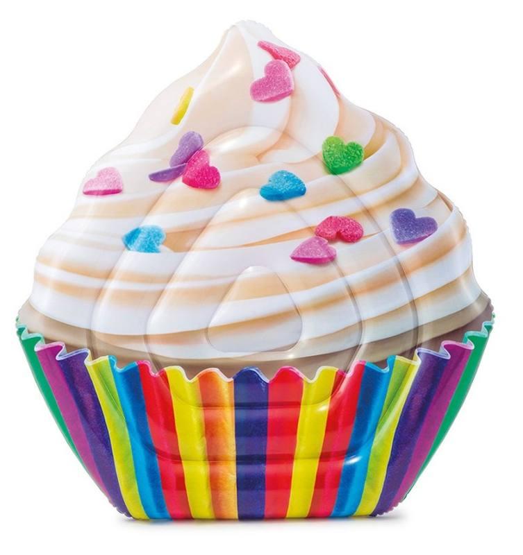 MATERASSINO CUPCAKE CM 132X127X23 CON STAMPA REALISTICA Intex (gonfiabile)