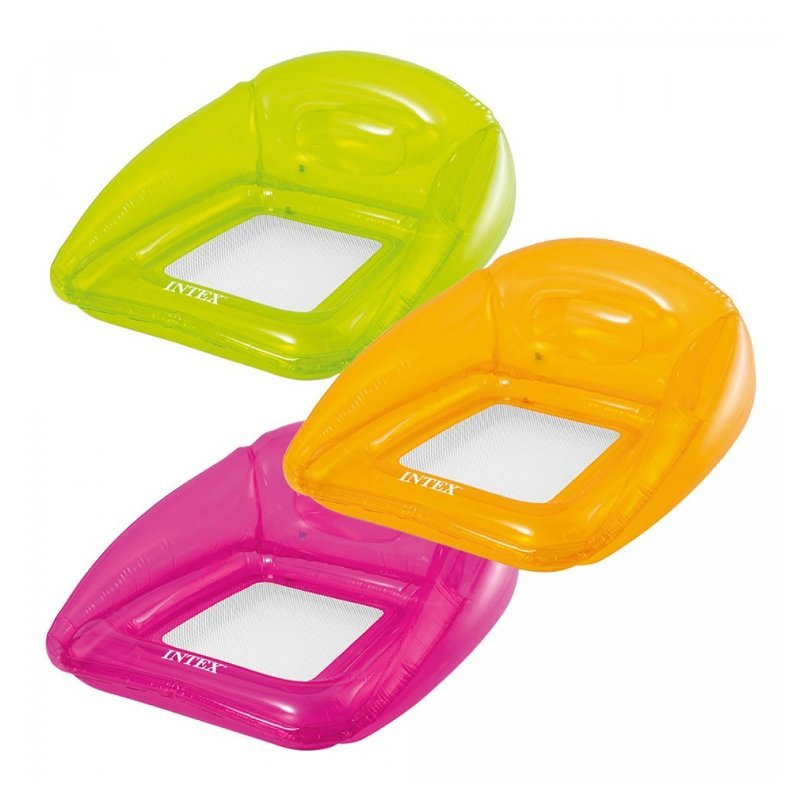 POLTRONA TRASPARENTE CON RETE CM 104X102 Intex (gonfiabile)