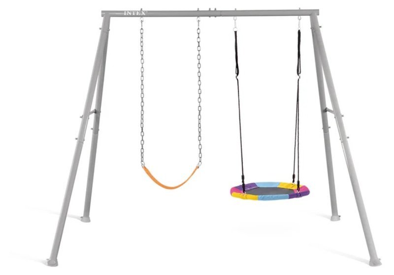 Altalena Grigia cm 254x235x200, 2 componenti (Dondolo & Altalena) Intex (gonfiabile)