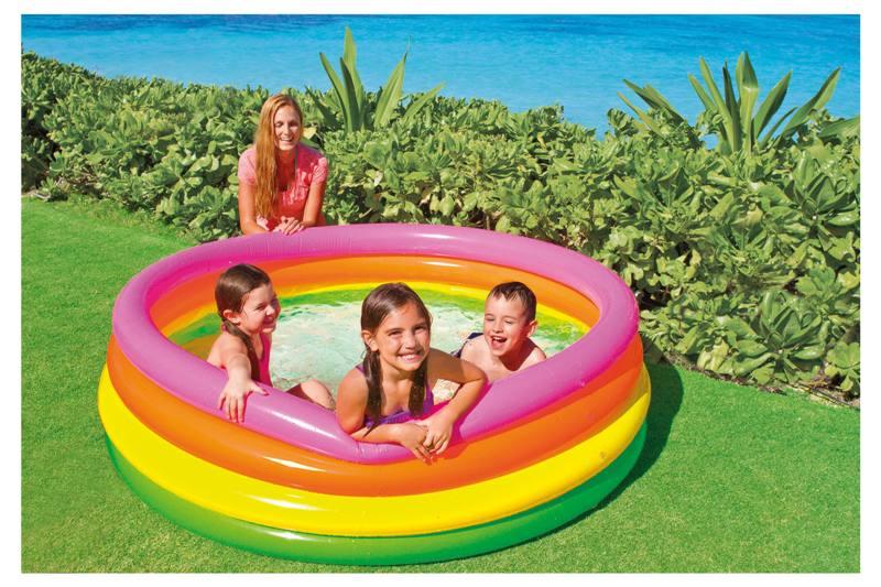 PISCINA 4 ANELLI ARCOBALENO CM 168X46 Intex (gonfiabile)