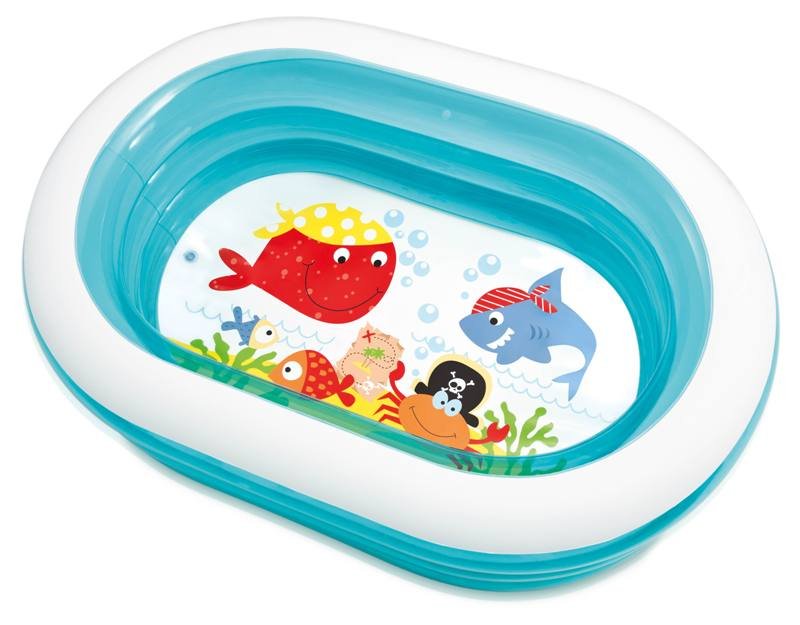 PISCINA BABY OVALE TRASPARENTE CM 163X107X46 Intex (gonfiabile)