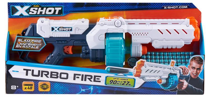 X-Shot Excel fucile semi-automatico Turbo Fire con 48 dardi - Caricatore da 20 colpi Zuru