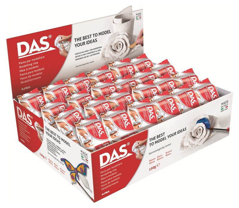 DAS bianco IN ESPOSITORE da 24 pezzi da 150 grammi fila