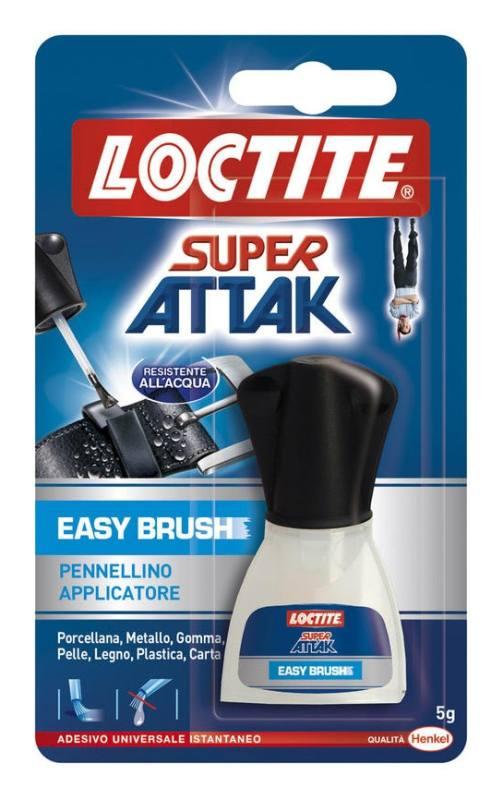 Confezione Super Attak da 5 grammi con pennellino henkel-loctite