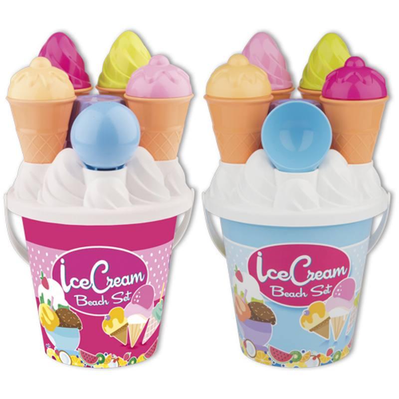 CONF. MARE DIAM. 17 cm DECORO ICE CREAM BEACH SET - Cm.17x17x31 (rete) androni