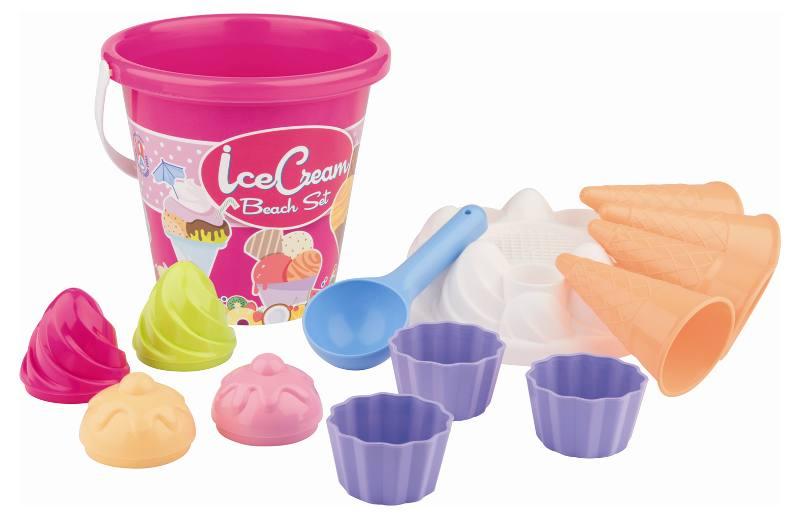 CONF. MARE DIAM. 17 cm DECORO ICE CREAM BEACH SET - Cm.17x17x31 (rete) androni