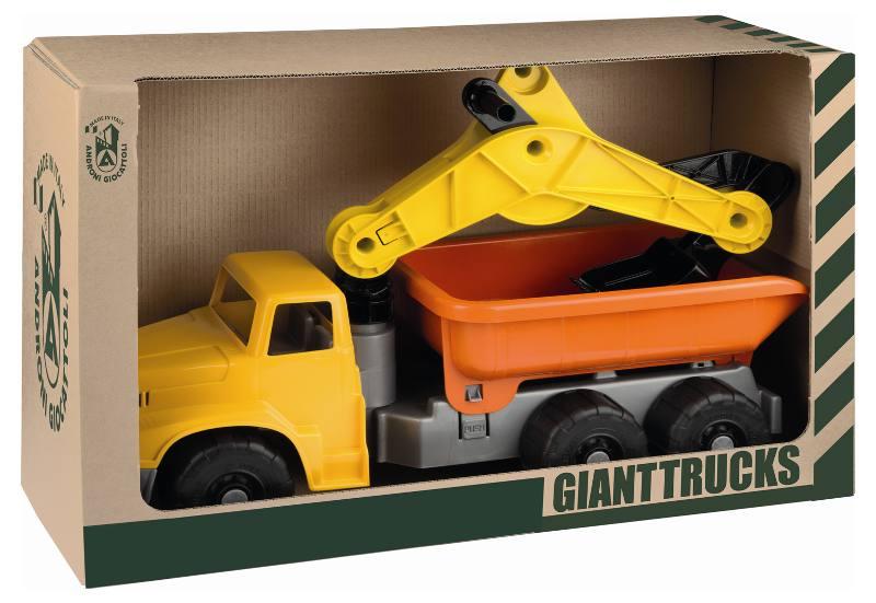 CAMION ESCAVATORE GIGANTE in BOX - Cm.63,3x22,5x24,3 (box) androni