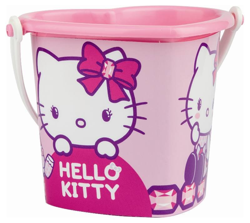 Secchiello a forma di cuore Hello Kitty con manico androni
