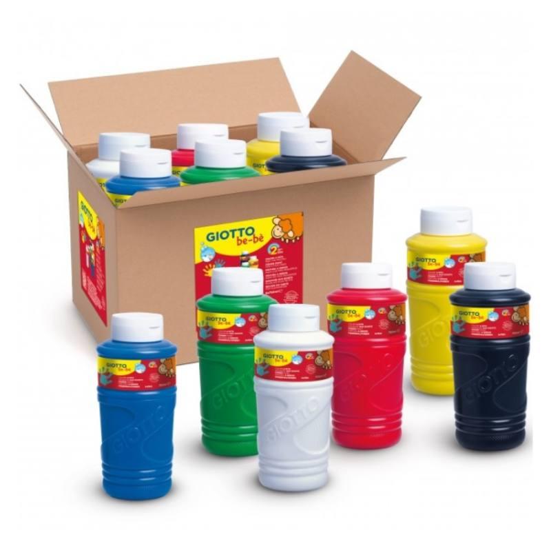 SET 6 FLACONI GIOTTO BEBE' COLORI DITA 750ML X 6 - COLORI FORTI fila
