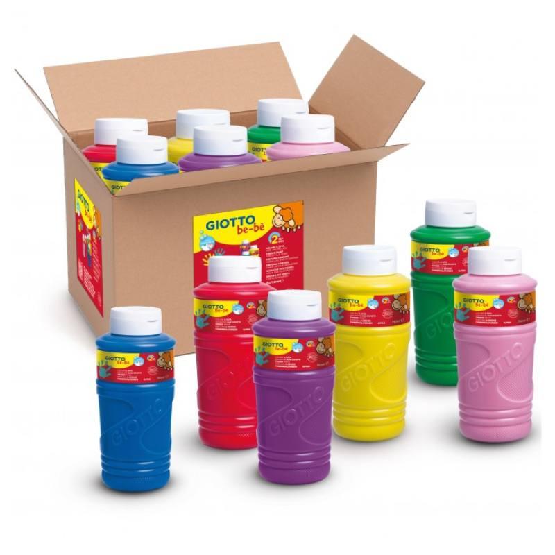 SET 6 FLACONI GIOTTO BEBE' COLORI DITA 750ML X 6 fila
