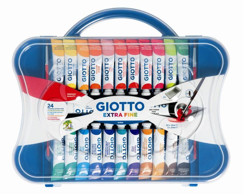 Giotto Tempera Extra in tubetto 12 ml Scatola 24 pz Colori assortiti fila