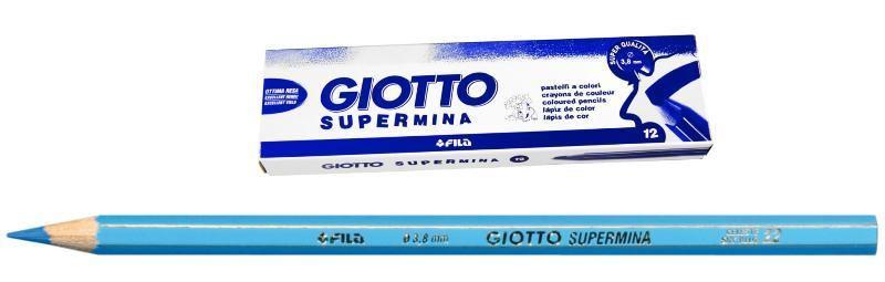 GIOTTO SUPERMINA CELESTE - diametro mina 3,8mm - Confezione da 12 pezzi fila