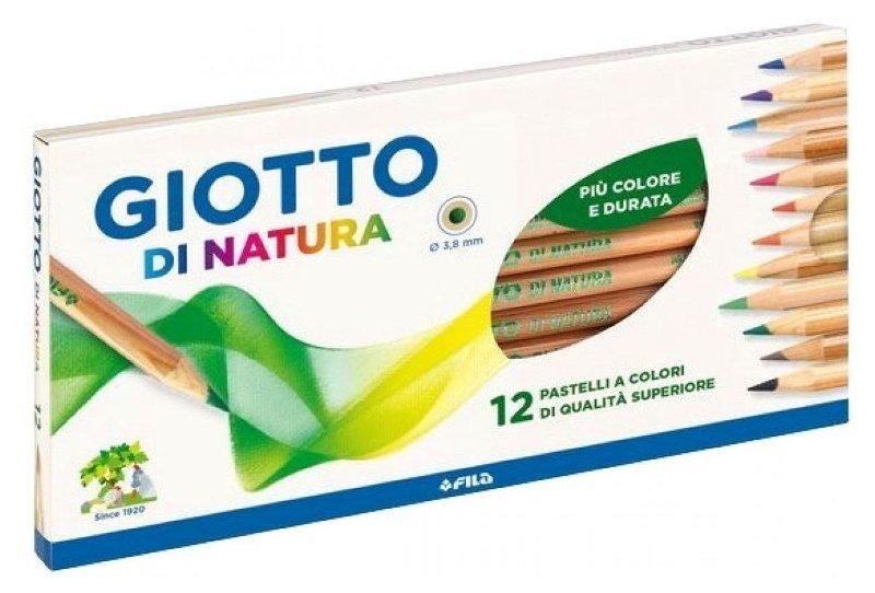 ASTUCCIO 12 PASTELLI A MATITA IN LEGNO GIOTTO DI NATURA fila