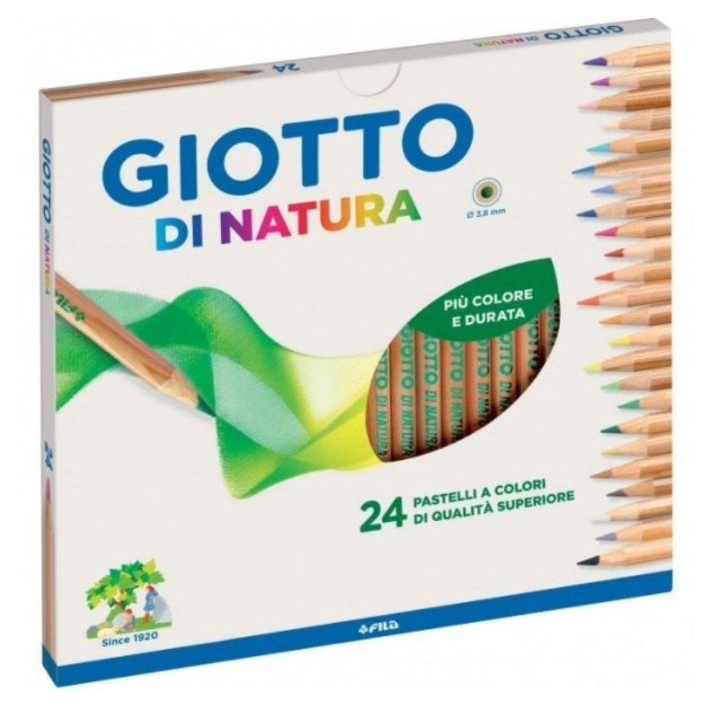 ASTUCCIO 24 PASTELLI A MATITA IN LEGNO GIOTTO DI NATURA fila