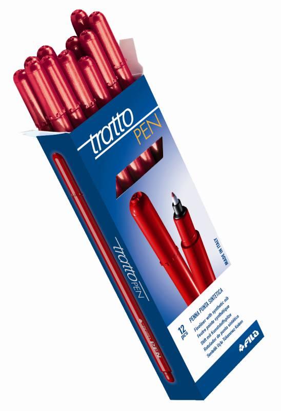 TRATTO PEN METAL LOOK ROSSO - diametro punta 0,5mm - confezione da 12 pezzi fila