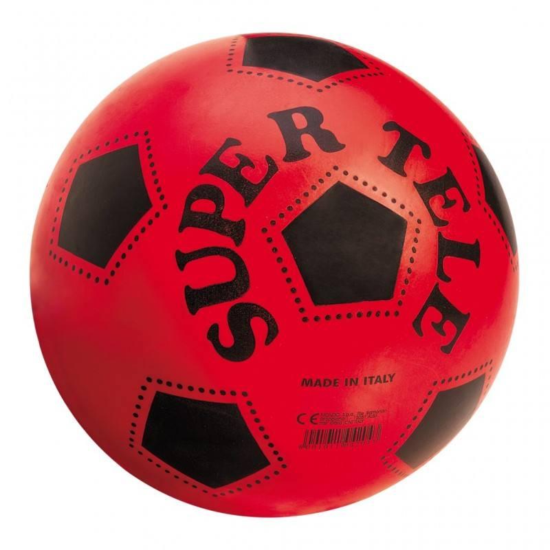 Pallone SUPER TELE CLASSIC pallone calcio PVC Diam.230 SGONFIO CON RETINA sc x 132 ass.to 4 col. mondo