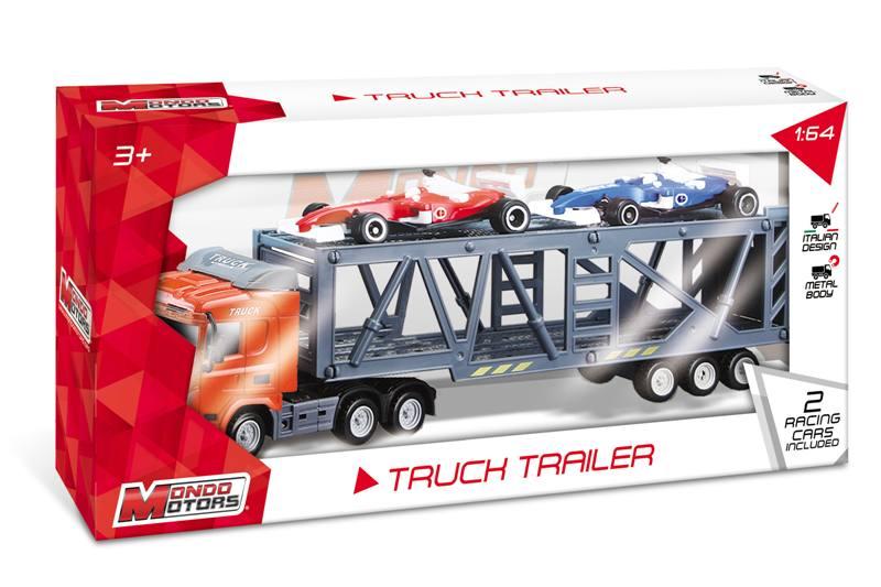 TRUCK TRAILER WITH 2 RACING CARS SCX24 mondo