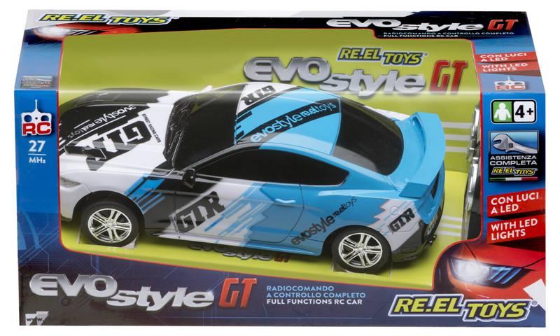 EVO STYLE GT LIGHT BLUE radiocomando a controllo completo CON LUCI ANTERIORI scala 1:24 reel-toys