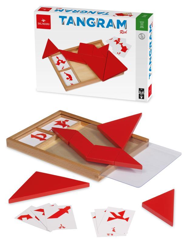 TANGRAM ROSSO CON CARTE Teodomiro Dal Negro