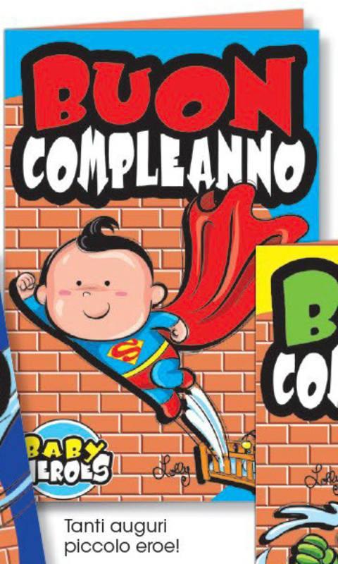 BIGLIETTO COMPLEANNO BAMBINI Cromo-NB