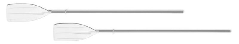 COPPIA REMI ALLUMINIO 150CM CON PALA A VITE adriatic